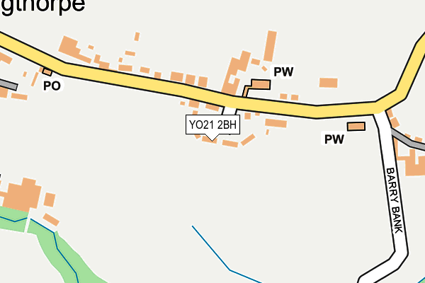 YO21 2BH map - OS OpenMap – Local (Ordnance Survey)