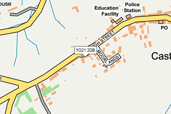 YO21 2DB map - OS OpenMap – Local (Ordnance Survey)