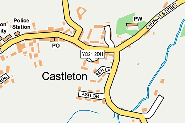 YO21 2DH map - OS OpenMap – Local (Ordnance Survey)