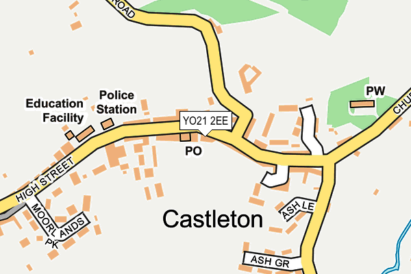 YO21 2EE map - OS OpenMap – Local (Ordnance Survey)