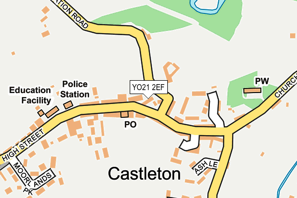 YO21 2EF map - OS OpenMap – Local (Ordnance Survey)