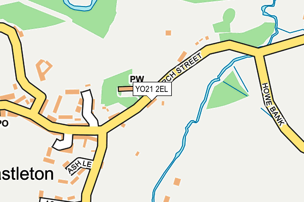 YO21 2EL map - OS OpenMap – Local (Ordnance Survey)