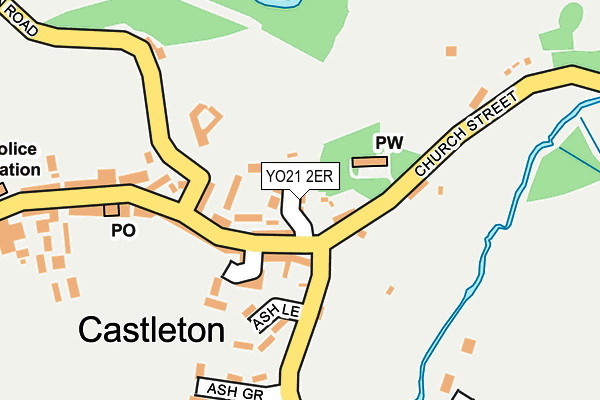 YO21 2ER map - OS OpenMap – Local (Ordnance Survey)