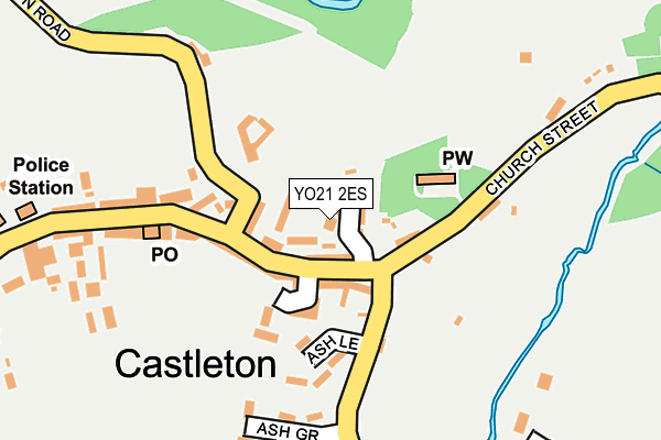 YO21 2ES map - OS OpenMap – Local (Ordnance Survey)