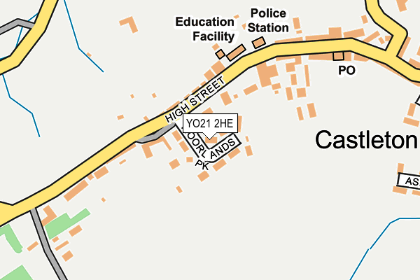 YO21 2HE map - OS OpenMap – Local (Ordnance Survey)