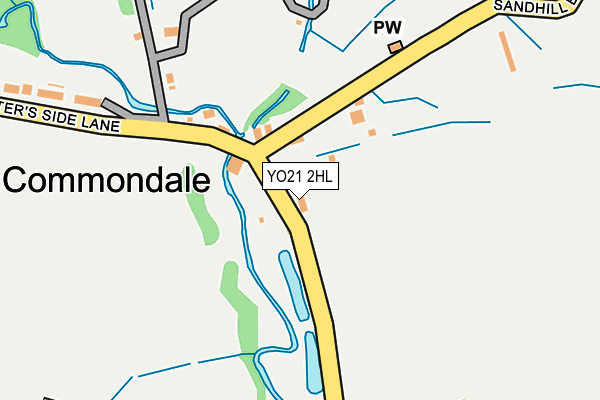 YO21 2HL map - OS OpenMap – Local (Ordnance Survey)