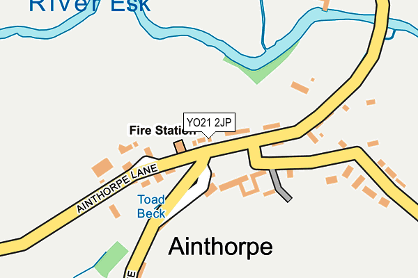 YO21 2JP map - OS OpenMap – Local (Ordnance Survey)