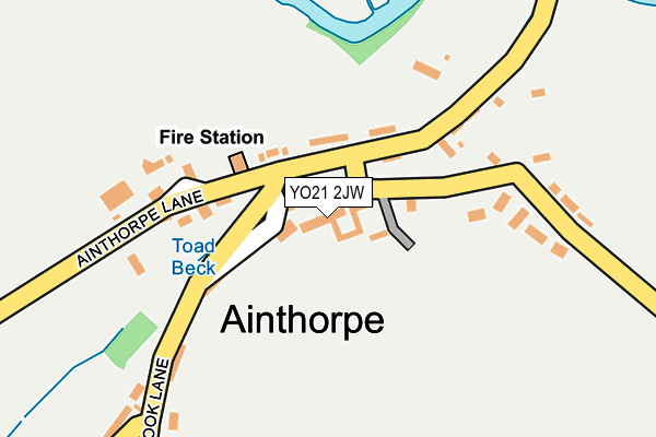 YO21 2JW map - OS OpenMap – Local (Ordnance Survey)