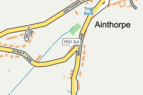 YO21 2LA map - OS OpenMap – Local (Ordnance Survey)