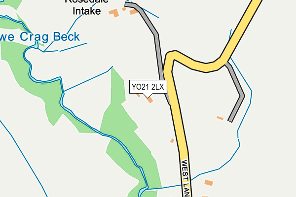 YO21 2LX map - OS OpenMap – Local (Ordnance Survey)