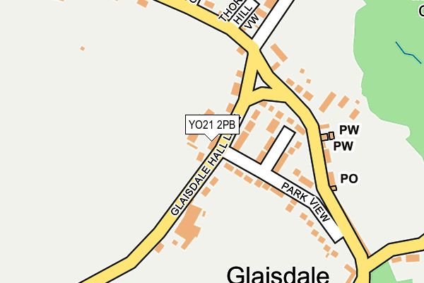 YO21 2PB map - OS OpenMap – Local (Ordnance Survey)