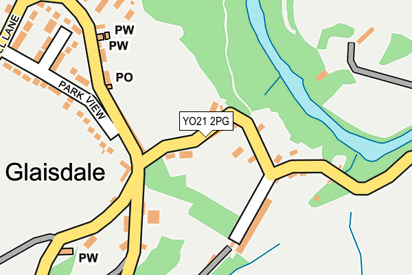 YO21 2PG map - OS OpenMap – Local (Ordnance Survey)