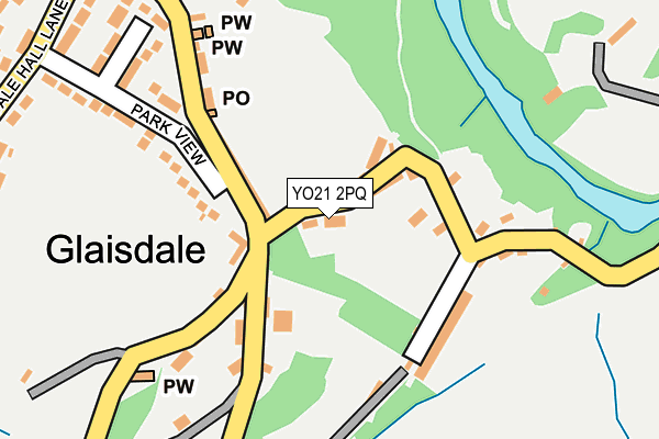 YO21 2PQ map - OS OpenMap – Local (Ordnance Survey)