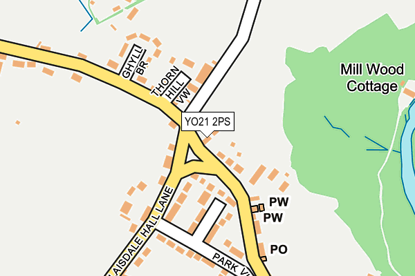 YO21 2PS map - OS OpenMap – Local (Ordnance Survey)