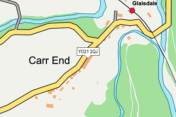 YO21 2QJ map - OS OpenMap – Local (Ordnance Survey)