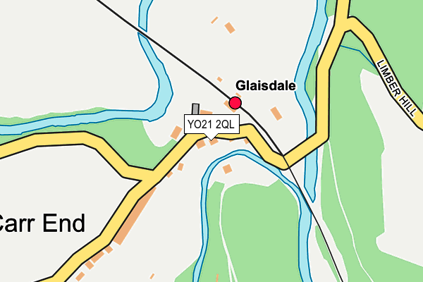 YO21 2QL map - OS OpenMap – Local (Ordnance Survey)