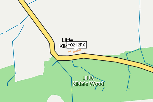 YO21 2RX map - OS OpenMap – Local (Ordnance Survey)