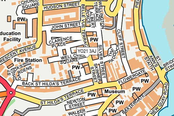 YO21 3AJ map - OS OpenMap – Local (Ordnance Survey)