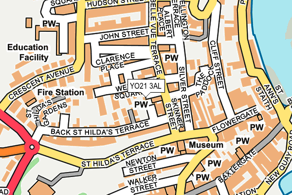 YO21 3AL map - OS OpenMap – Local (Ordnance Survey)