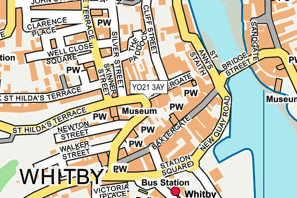 YO21 3AY map - OS OpenMap – Local (Ordnance Survey)