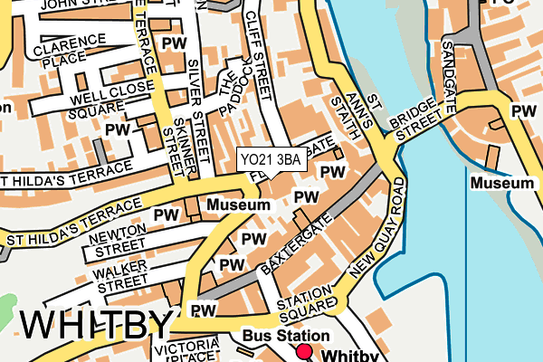 YO21 3BA map - OS OpenMap – Local (Ordnance Survey)