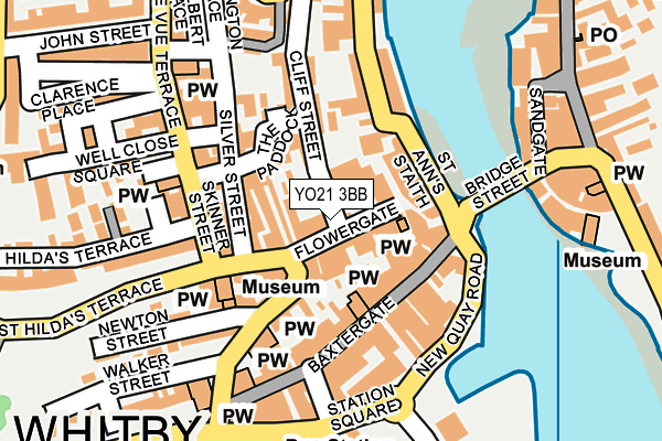 YO21 3BB map - OS OpenMap – Local (Ordnance Survey)