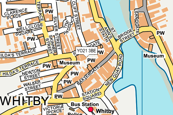 YO21 3BE map - OS OpenMap – Local (Ordnance Survey)