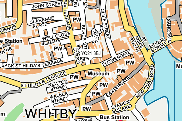 YO21 3BJ map - OS OpenMap – Local (Ordnance Survey)