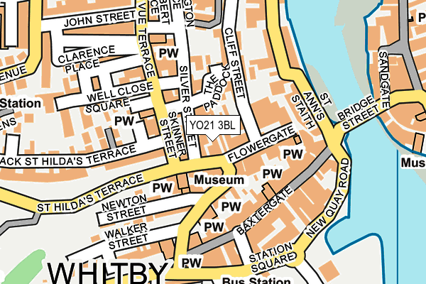 YO21 3BL map - OS OpenMap – Local (Ordnance Survey)
