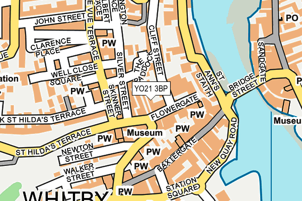 YO21 3BP map - OS OpenMap – Local (Ordnance Survey)