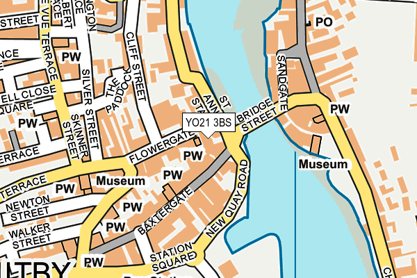 YO21 3BS map - OS OpenMap – Local (Ordnance Survey)