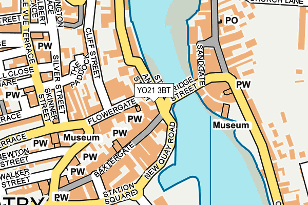 YO21 3BT map - OS OpenMap – Local (Ordnance Survey)