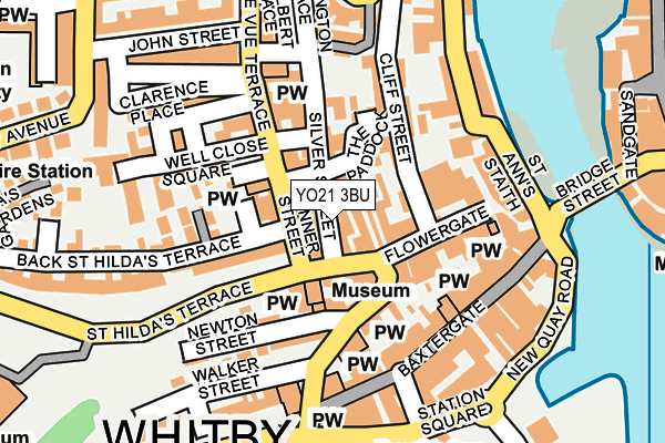 YO21 3BU map - OS OpenMap – Local (Ordnance Survey)