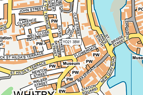 YO21 3BW map - OS OpenMap – Local (Ordnance Survey)