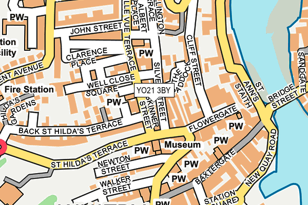 YO21 3BY map - OS OpenMap – Local (Ordnance Survey)