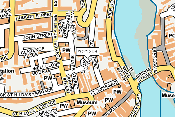 YO21 3DB map - OS OpenMap – Local (Ordnance Survey)