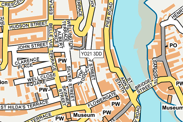 YO21 3DD map - OS OpenMap – Local (Ordnance Survey)