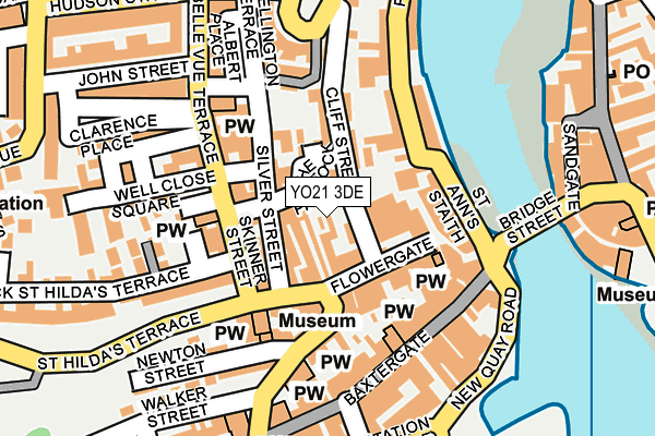 YO21 3DE map - OS OpenMap – Local (Ordnance Survey)