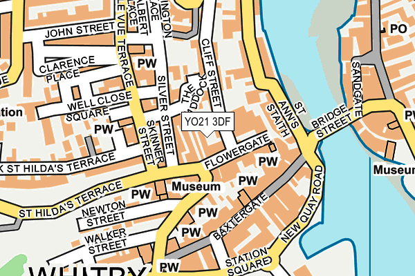 YO21 3DF map - OS OpenMap – Local (Ordnance Survey)