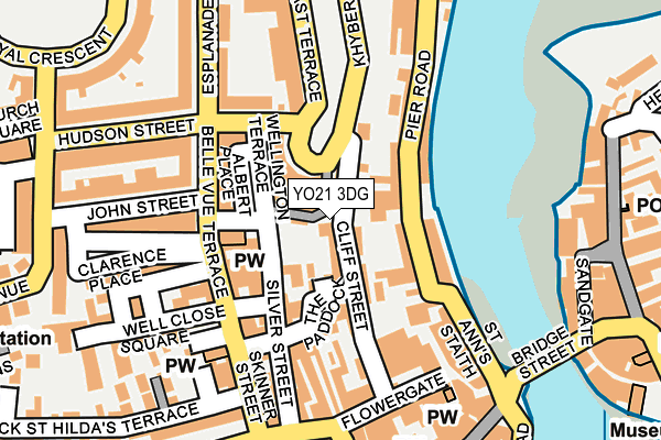 YO21 3DG map - OS OpenMap – Local (Ordnance Survey)