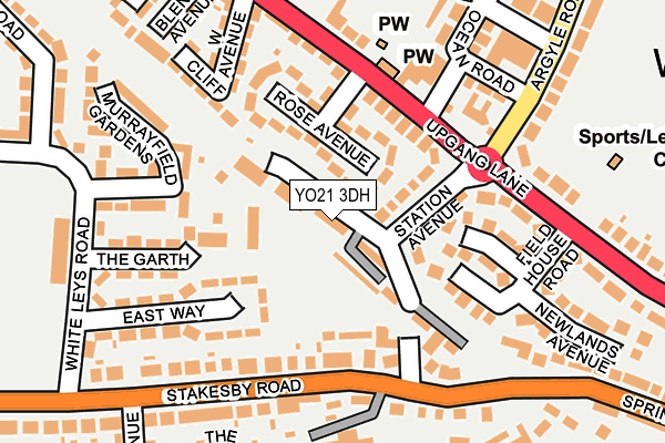 YO21 3DH map - OS OpenMap – Local (Ordnance Survey)