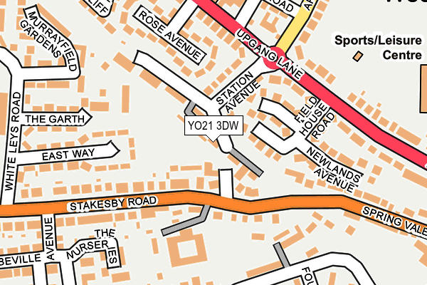 YO21 3DW map - OS OpenMap – Local (Ordnance Survey)