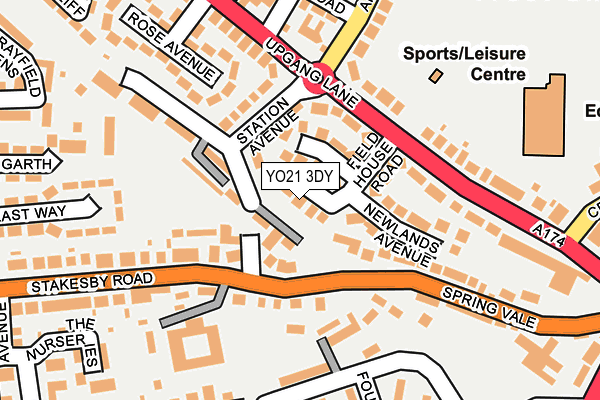 YO21 3DY map - OS OpenMap – Local (Ordnance Survey)
