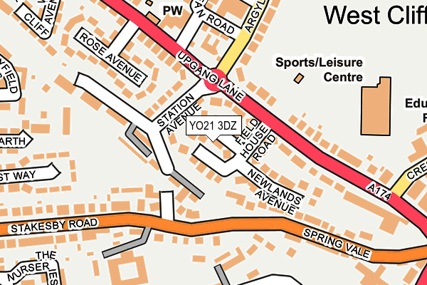 YO21 3DZ map - OS OpenMap – Local (Ordnance Survey)