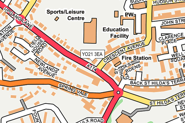 YO21 3EA map - OS OpenMap – Local (Ordnance Survey)