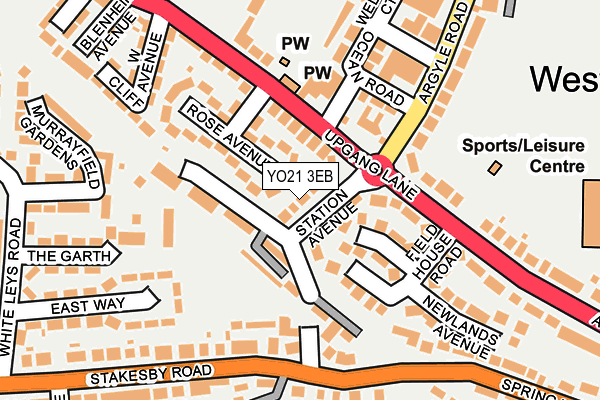 YO21 3EB map - OS OpenMap – Local (Ordnance Survey)