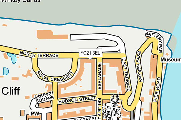 YO21 3EL map - OS OpenMap – Local (Ordnance Survey)