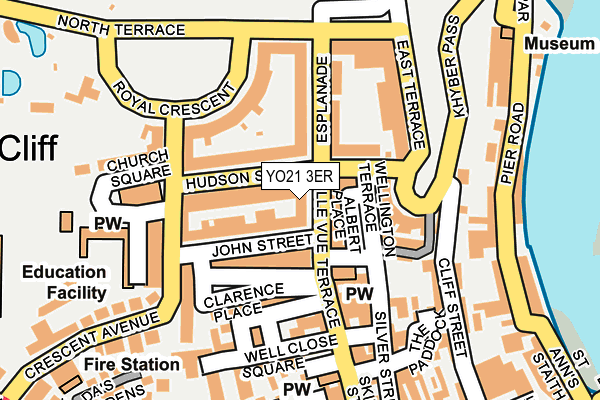 YO21 3ER map - OS OpenMap – Local (Ordnance Survey)