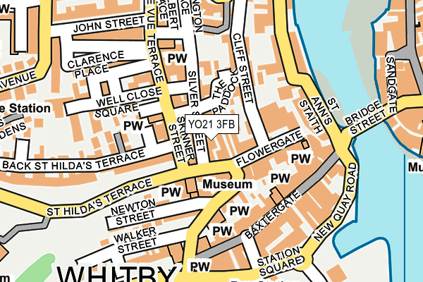 YO21 3FB map - OS OpenMap – Local (Ordnance Survey)