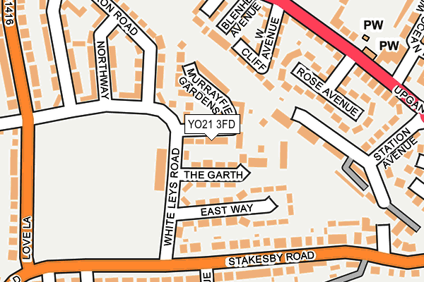 YO21 3FD map - OS OpenMap – Local (Ordnance Survey)